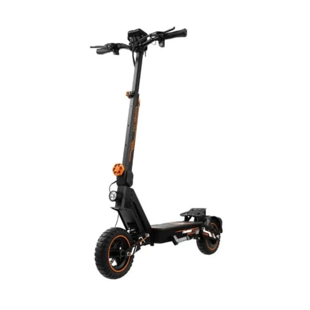 KUGOO F1 Pro Foldable Electric Scooter 800W Brushless Motor 48V 18Ah Battery 50km/h Speed 50km Range 10-Inch Tyres Dual Suspension Disc Brakes Smart App Black Orange F1-PRO