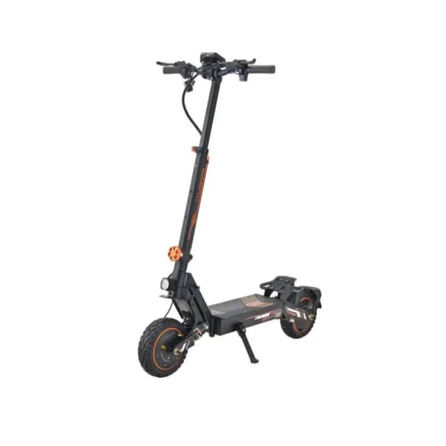 KUGOO F1 Pro Max Foldable Dual Motor Electric Scooter 1600W Power 48V 22.4Ah Battery 50km/h Speed 50km Range 10-Inch Tubeless Tyres Dual Suspension NFC Key Dual Disc Brakes Black Orange KUGOO-F1 PRO MAX