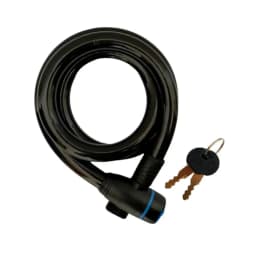 RALLY BICYCLE Braided Steel Cable Bicycle Lock 115cm Key Security System Protective Coating Flexible Design 2 Keys Black RL-LOCK-84113-BLACK