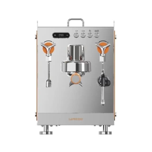 LePresso Commercial-Home Espresso Machine 15 Bar Pressure Dual Boiler System 2600W-3100W 1.6L Water Tank 58mm Filter Customizable Brewing 6 Pre-Brewing Options Hot Water and Milk Steamer Silver LPCFFM0029