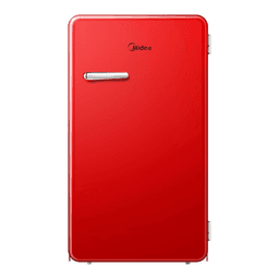 Midea 142L Gross Single Door Retro Style Refrigerator, Compact Size Free Standing, Best For Bedroom, Office & Mini Bar, Freezer Compartment Inside, Quick Cooling & Easy Cleaning 142 L MDRD142SLE32 Red
