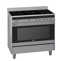 SIEMENS 5 Cooking zone Ceramic Electric Cooker 90 x 60 cm,HY738357M Silver