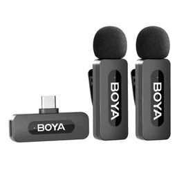 BOYA BY-V20 Wireless Lavalier Microphone for USB-C Interface Device,Noise Noise-cancelling Mini Condenser for Video Audio Recording