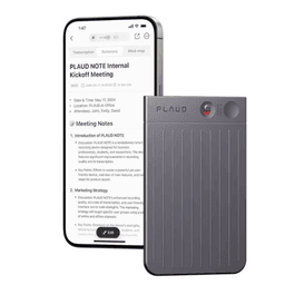 PLAUD NOTE AI Voice Recorder, App Control, Transcribe & Summarize Empowered by ChatGPT, Support 57 Languages, 64GB, Audio Recorder for Calls, Meetings, Interviews, Black