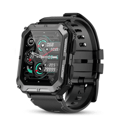 ArmFit Smart Watch For Men With Bluetooth Calling And Fitness Tracker Waterproof Black C20Pro
