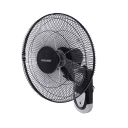 SONASHI 16 Inch Wall Fan - Remote Control  5 Transparent Blades With Low Noise Motor  3 Speed And Oscillation Functions Black