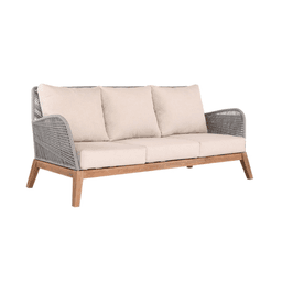 Anla Coco teak sofa set w/rope grey 2 single sofas + 1 love seat + 1 three seater + 1 coffee table