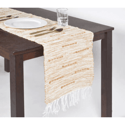 Qalara Earthy Textured Cotton Table Runner