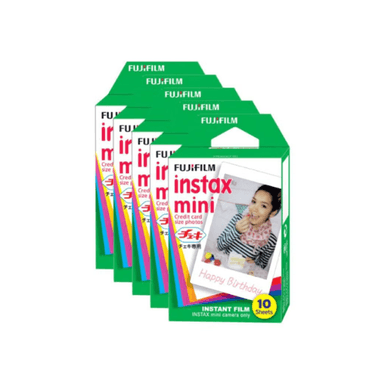 FUJIFILM Instax Mini Instant Film Pack 5 x 10 Sheets White FUJIFILM Instax Mini Instant Film Pack 5 x 10 Sheets White