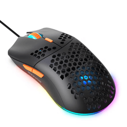 ROCK POW GM900 Honeycomb Gaming Mouse – Black, RGB, 8000 DPI