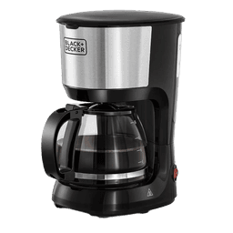 BLACK+DECKAR 750W 10-Cup Drip Coffee Maker With 1.25L Glass Carafe  Easy-Grip Handle  Drip-Stop  Warming Plate  Auto Shut-Off & Boil Dry Protection  Dishwasher Safe 1.25 L 750 W DCM750S-B5 DCM750S-B5  Black Silver