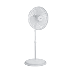 Midea Pedestal Stand Fan, 16 inch, Oscillation Directions, 3 Speed Levels & Adjustable Height, 3 Leaf Blade with 7.5 Hours Timer, 40 Watts, Best for Home & Office 40 W MFS-160M0BPW White