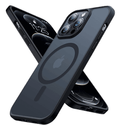 INFOSUN iPhone 12 Pro Max Case Cover Compatible with Magsafe Magnetic Designed Shockproof Case Translucent Matte Protective Cover Back Hard Cases with Magnet for iPhone 12 Pro Max Case Black