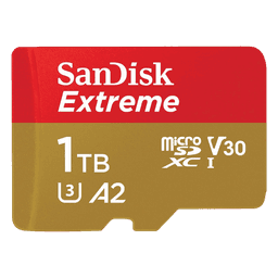 Sandisk Extreme microSD UHS I Card For 4K Video on Smartphones, Action Cams & Drones 190MB/s Read, 130MB/s ,SDSQXAV-1T00-GN6MN Write