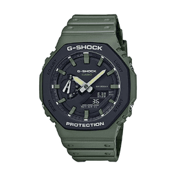 G-SHOCK Octagon Shape Resin Band Analog & Digital Wrist Watch 49 mm - Green - GA-2110SU-3ADR
