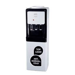 EGNRL 3-TAPS Water Dispenser Top Loading Equipped with Hot Cold And Ambient Temperature Storage Cabinet Child Safety Lock Best for Home Kitchen & Office White EGWD1715,