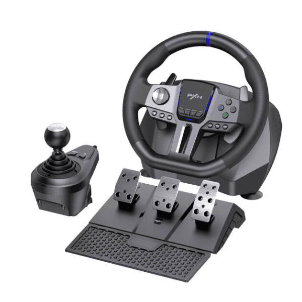 PXN V9 Gen2 Racing Wheel Steering Wheel Driving Wheel 270°/ 900° PS4 Steering Wheel Dual-Motor Feedback Driving with Pedals and Shifter game racing wheel for PS4 PC Xbox One Xbox Series S/X Nintendo Switch PXN V9 Gen2 Racing Wheel Steering Wheel Driving Wheel 270°/ 900° PS4 Steering Wheel Dual-Motor Feedback Driving with Pedals and Shifter game racing wheel for PS4 PC Xbox One Xbox Series S/X Nintendo Switch