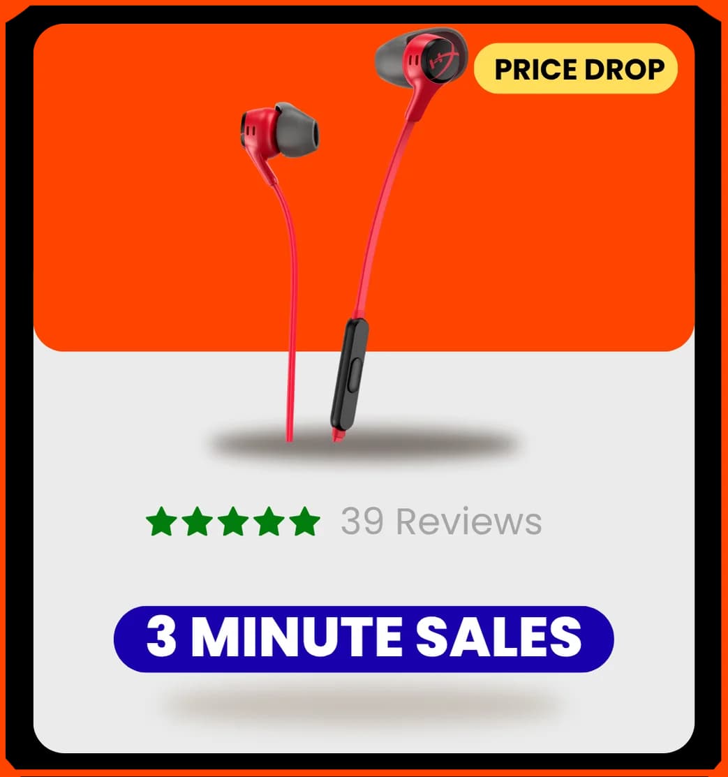 HyperX Cloud II Wired Gaming Earbuds – In-Line Mic Noise Isolation Red HyperX Cloud II Wired Gaming Earbuds – In-Line Mic Noise Isolation Red