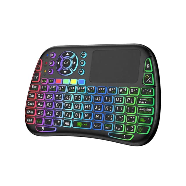 Porodo Universal Keyboard Remote and Air Mouse with 2.4GHz Wireless Connectivity Black PD-MWKTC-BK Porodo Universal Keyboard Remote and Air Mouse with 2.4GHz Wireless Connectivity Black PD-MWKTC-BK