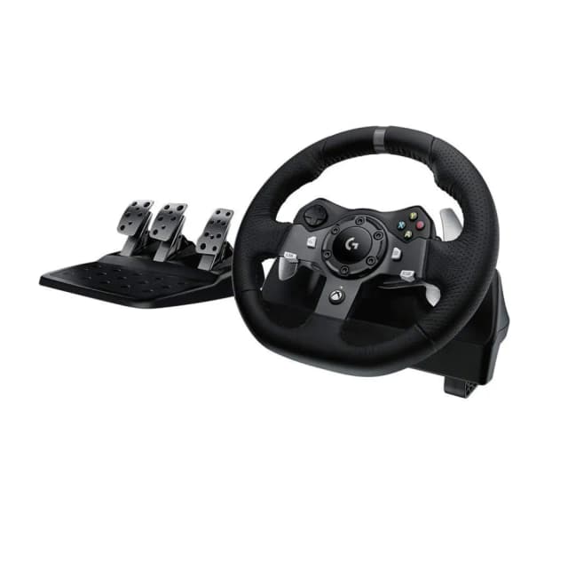Logitech Driving Force Racing Wheel with Floor Pedals Force Feedback 900° Rotation for Xbox Series X|S Xbox One PC Mac Black G920 UAE Version Logitech Driving Force Racing Wheel with Floor Pedals Force Feedback 900° Rotation for Xbox Series X|S Xbox One PC Mac Black G920 UAE Version