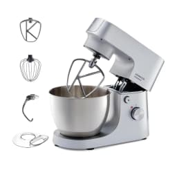 Kenwood HomeBake Stand Mixer Kitchen Machine 1400W 5L Stainless Steel Bowl Adjustable Speed Planetary Mixing Action K-Beater Dough Hook & Whisk Tilt-Head Dishwasher Safe Silver KHH01.000SI